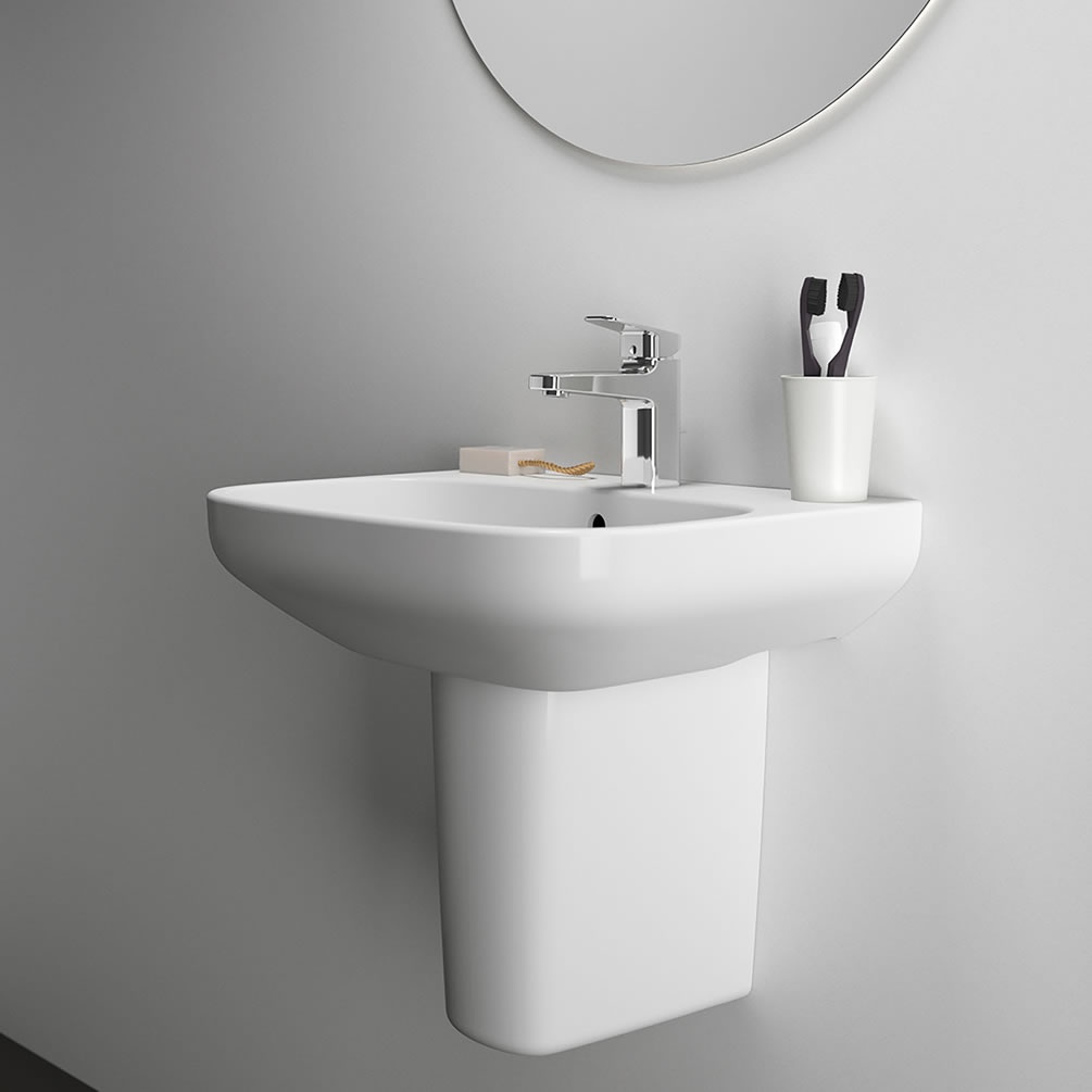 Lifestyle image of Ideal Standard i.life A 550mm Semi-Pedestal Basin